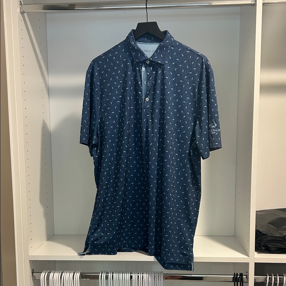 johnnie-O Navy Surfboard Performance Polo